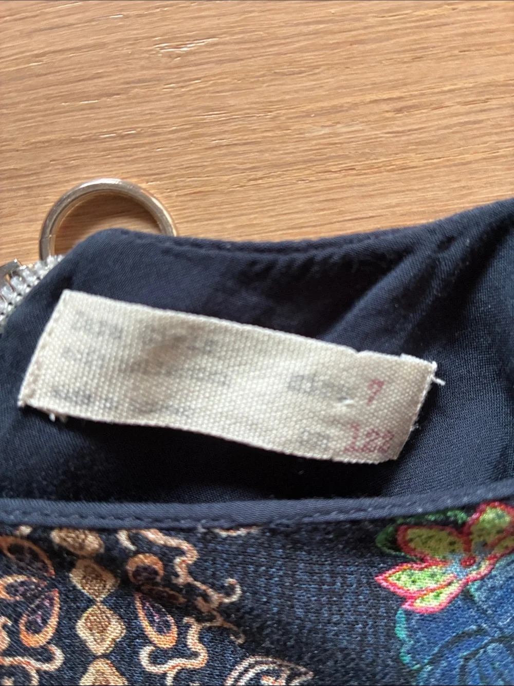 Zara Navy Tunic with Multicolor Floral Embroidery